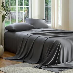 NWT Sijo DOZ Bamboo Sheet Set 4 Piece - 2 Sheets 2 Pillowcases Storm Full